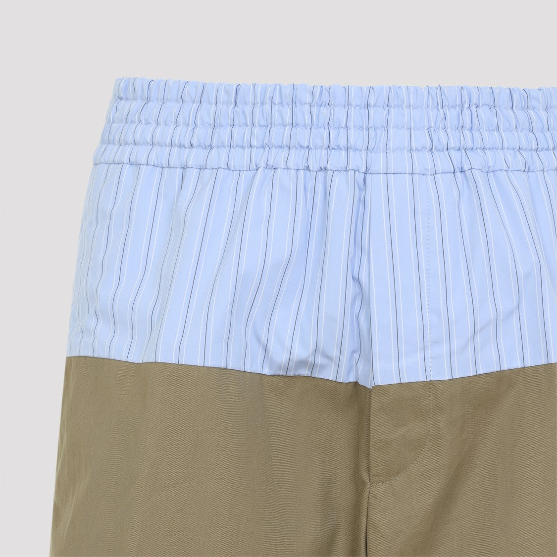 Dries Van Noten Two-Tone Straight-Leg Trousers With Elasticated Waistband