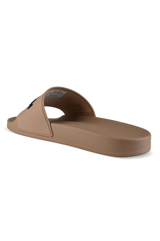 Balenciaga Beige Rubber Pool Sandals