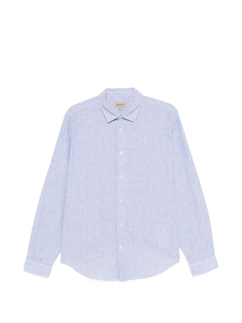Woolrich Long-Sleeve Striped Cotton Shirt