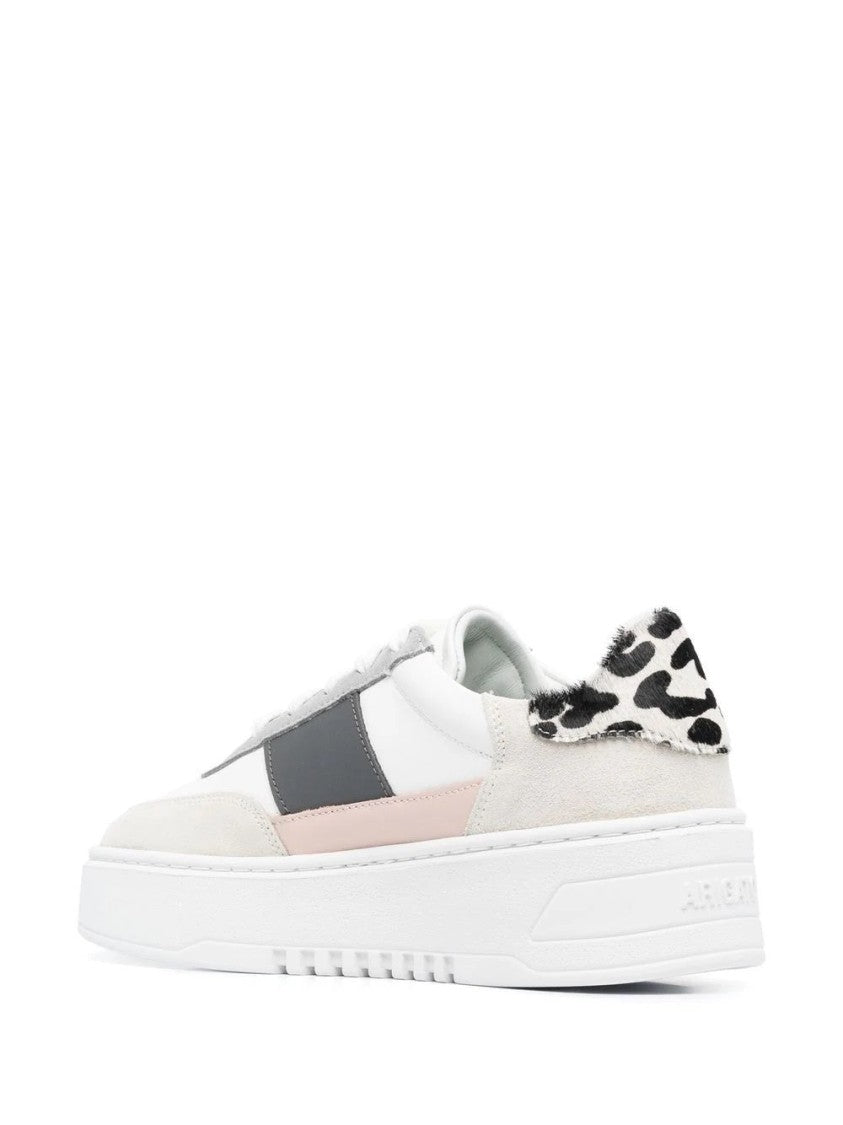 Axel Arigato White Orbit Vintage Animal Print Chunky Sole Leather Sneakers