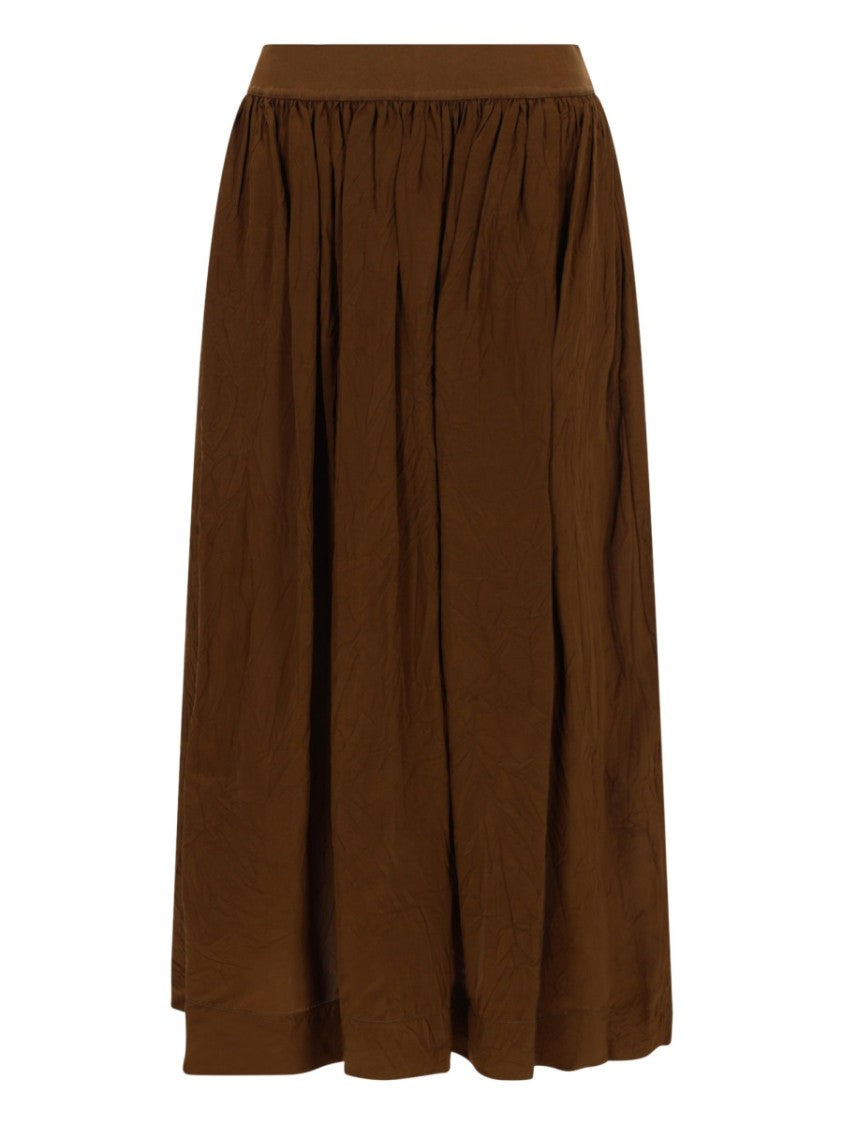 Uma Wang Gillian High Waist Gathered Midi Skirt