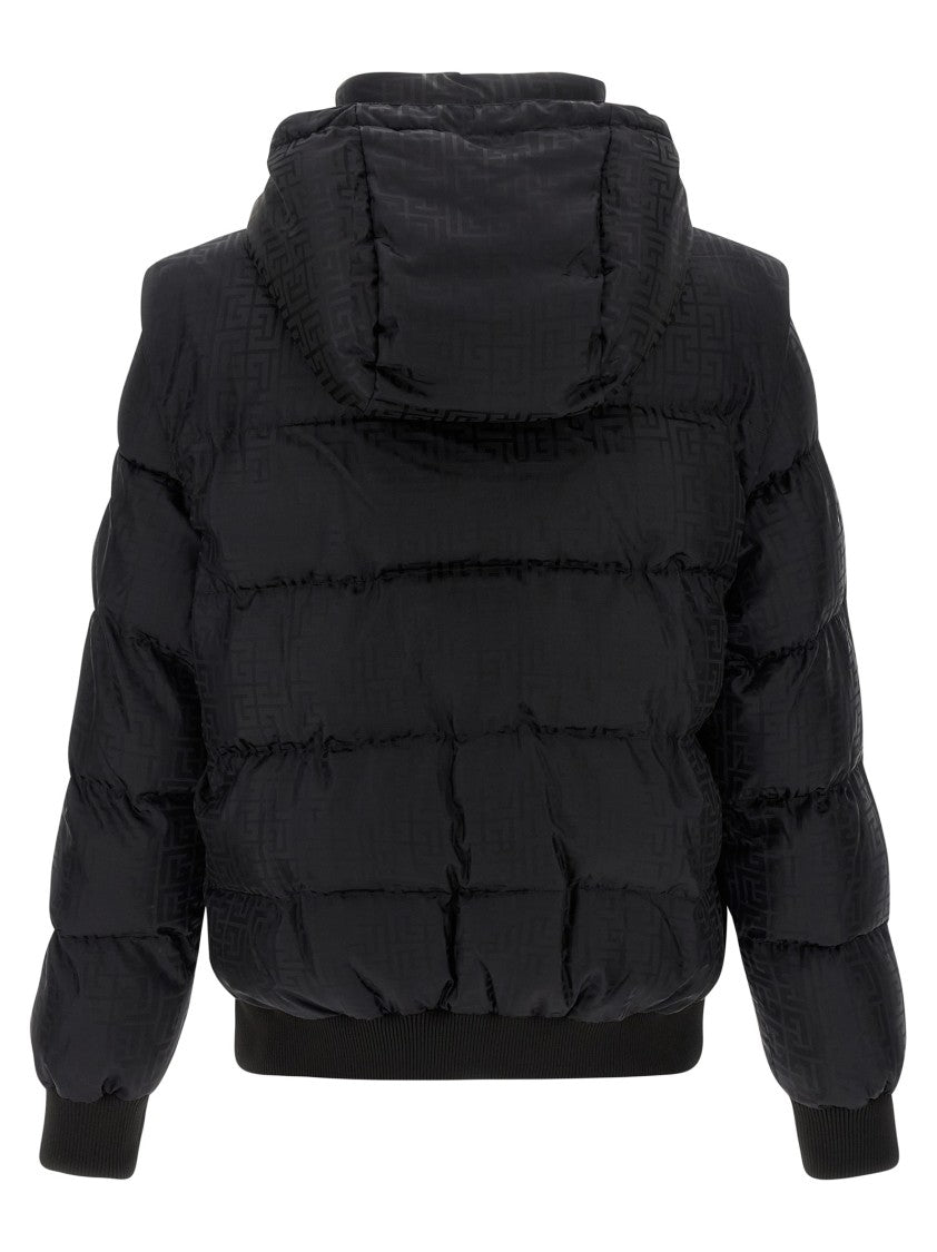 Balmain 'Monogram Pb Labirinto' Down Jacket