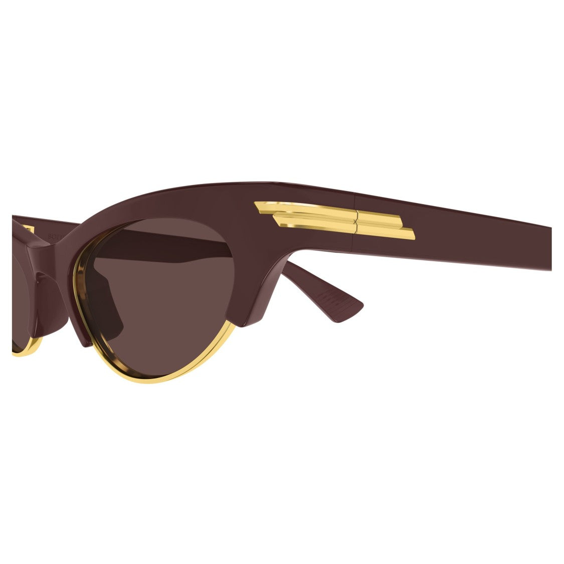 Bottega Veneta Cat-Eye Sunglasses With Dark Brown Acetate Frame