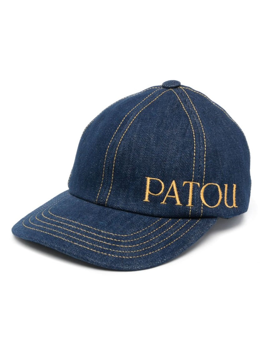 Patou Navy Blue Organic Cotton Blend Denim Hat