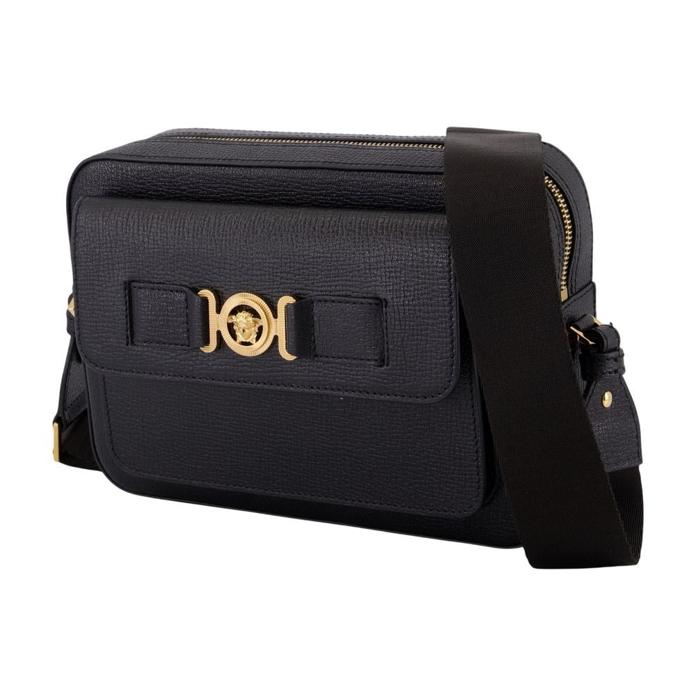 Versace Crossbody Goat Leather Crossbody - Leather - Black