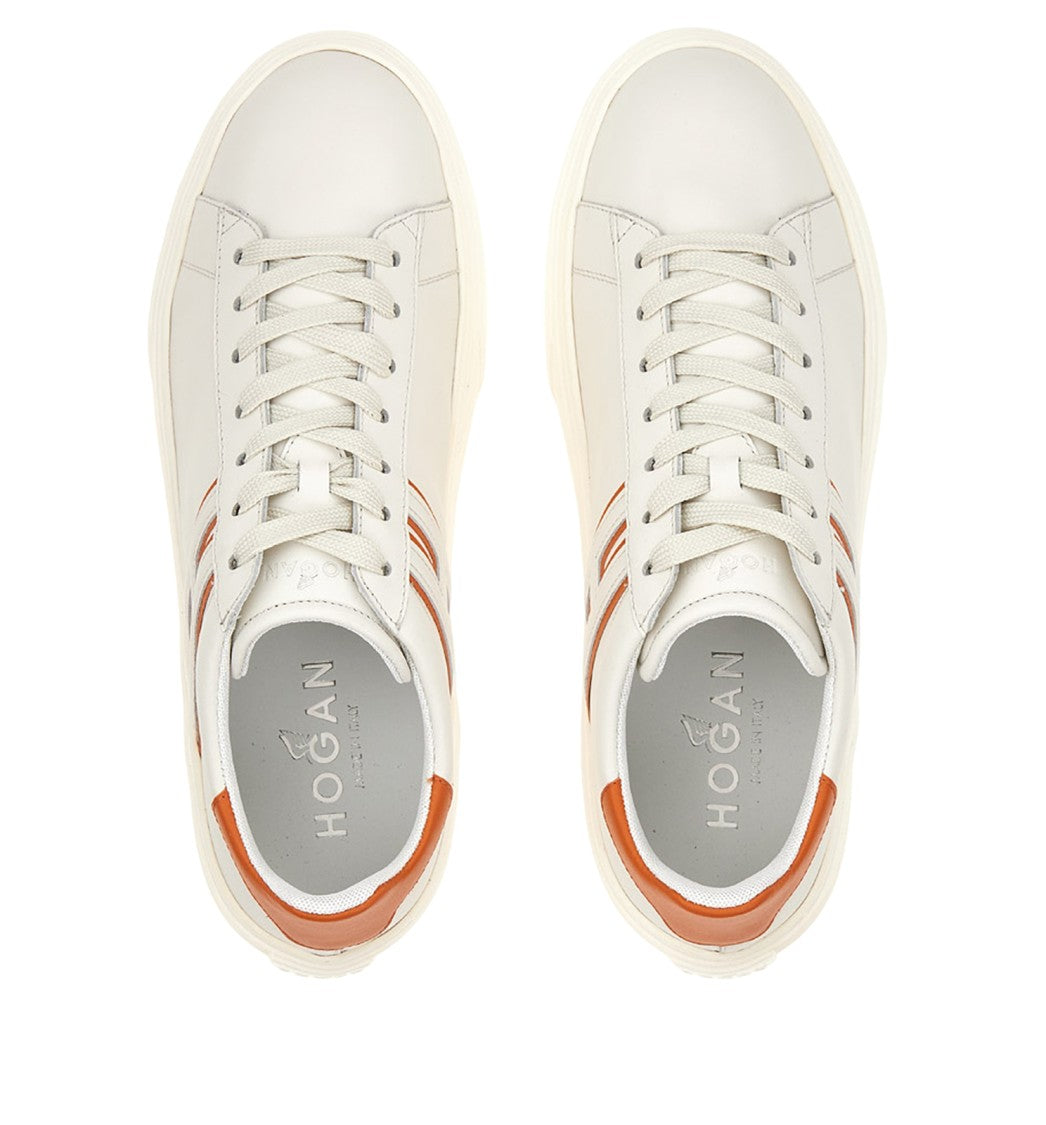 Hogan Low-Top Sneakers In Smooth White Leather
