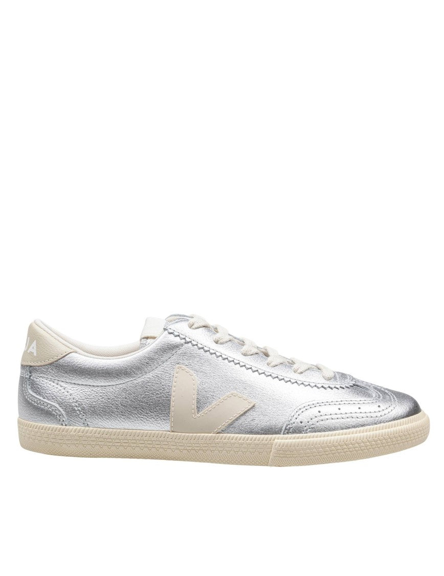 Veja Silver Volley Leather Sneakers