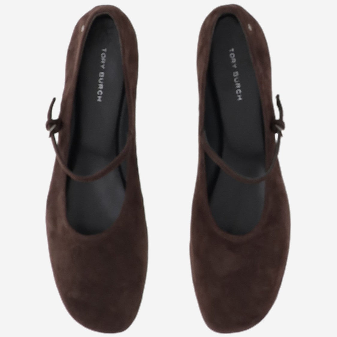 Tory Burch Suede Leather Mary Jane Ballerinas