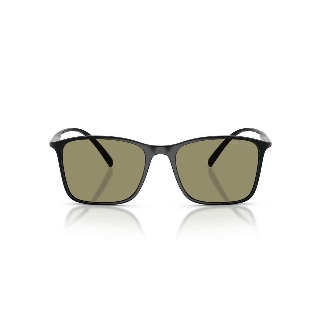 Giorgio Armani 0Ar8231u Rectangular Frame Sunglasses With Olive Green Lenses