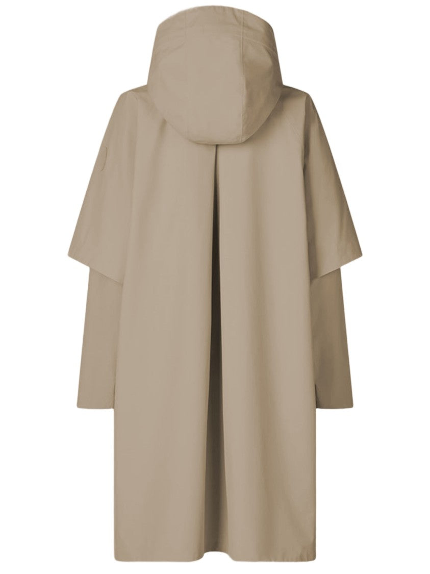 Save The Duck Functional Beige Hooded Nylon Jacket