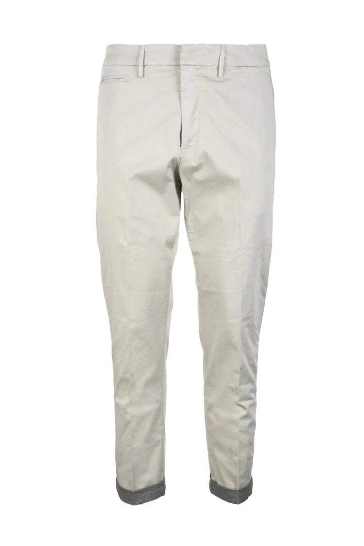 Dondup Beige Slim-Fit Cropped Trousers