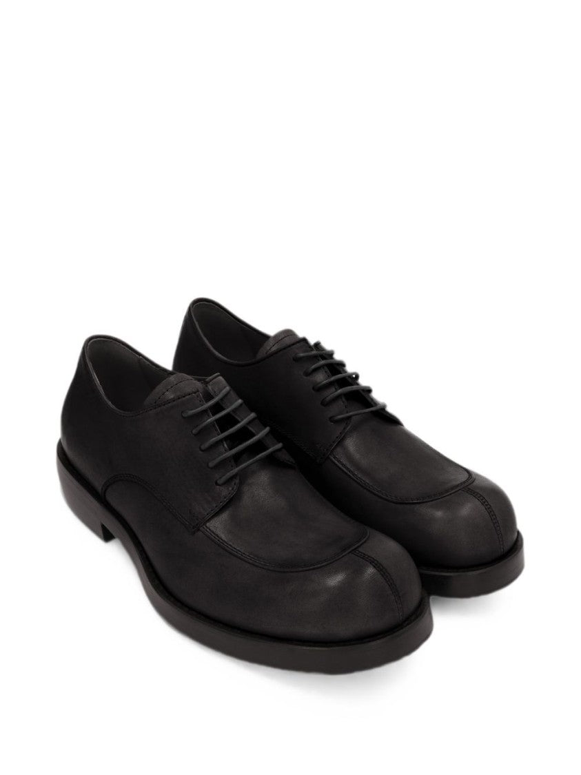 Dries Van Noten Lace-Up Flat Shoes With Rounded Toe And Matte Finish