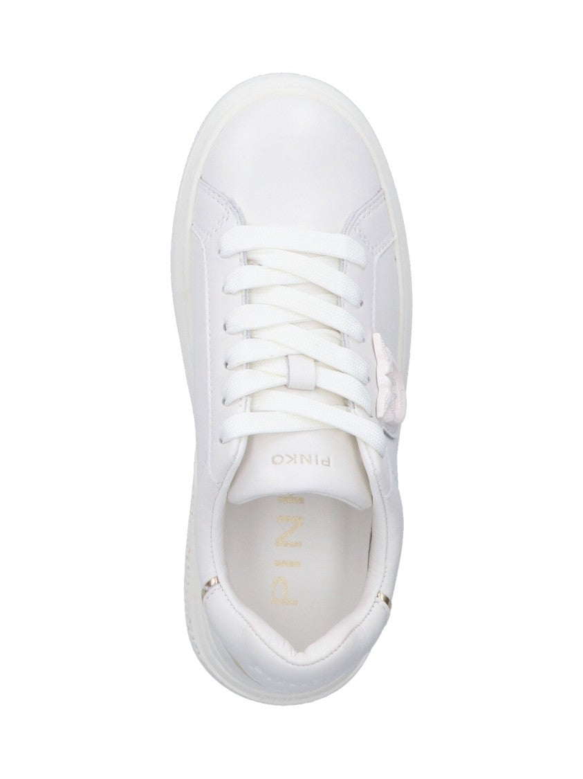 Pinko Logo Platform Sneakers – White