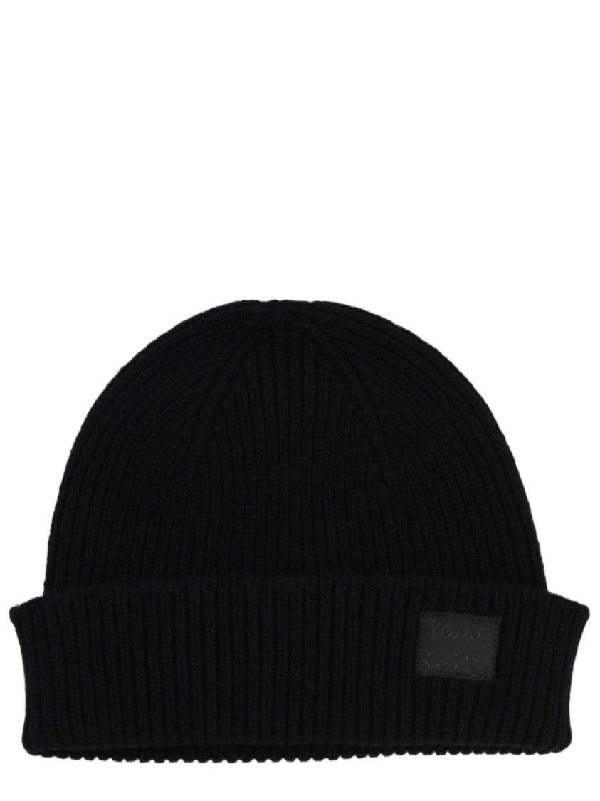 Paul Smith Black Cashmere-Merino Blend Hat
