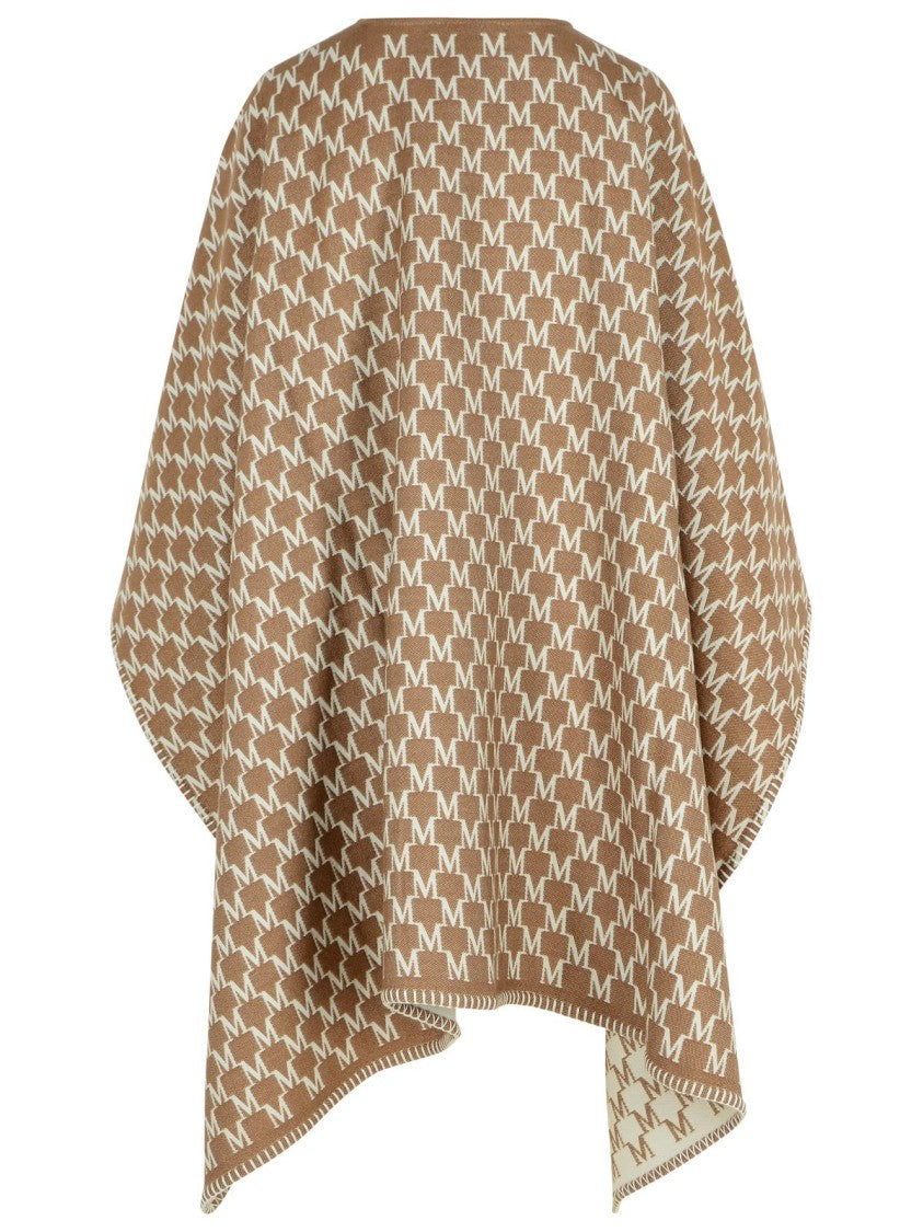 Max Mara 'Editti' Hood In Virgin Wool And Brown Cotton