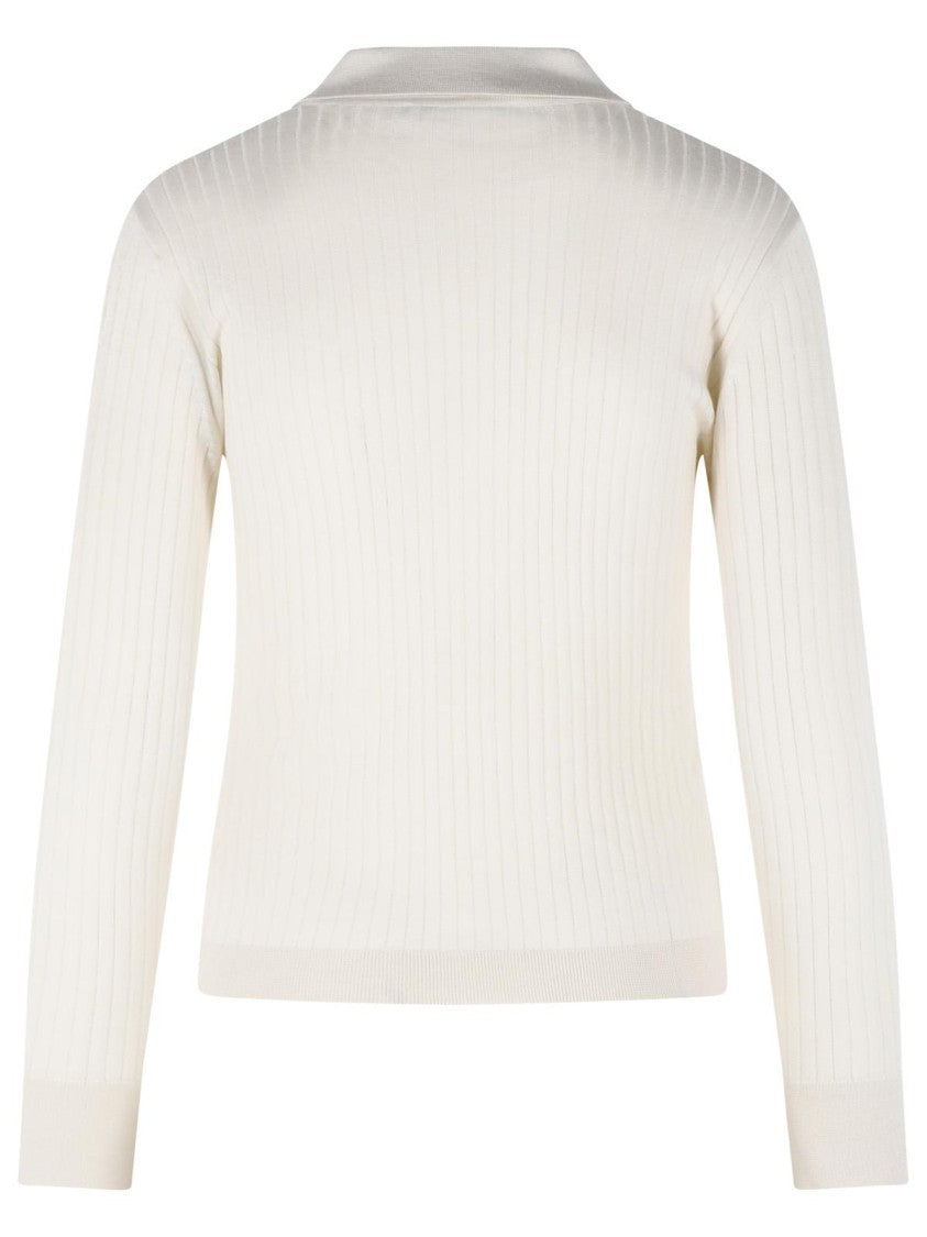 Max Mara 'Gitano' Ivory Cashmere And Silk Sweater
