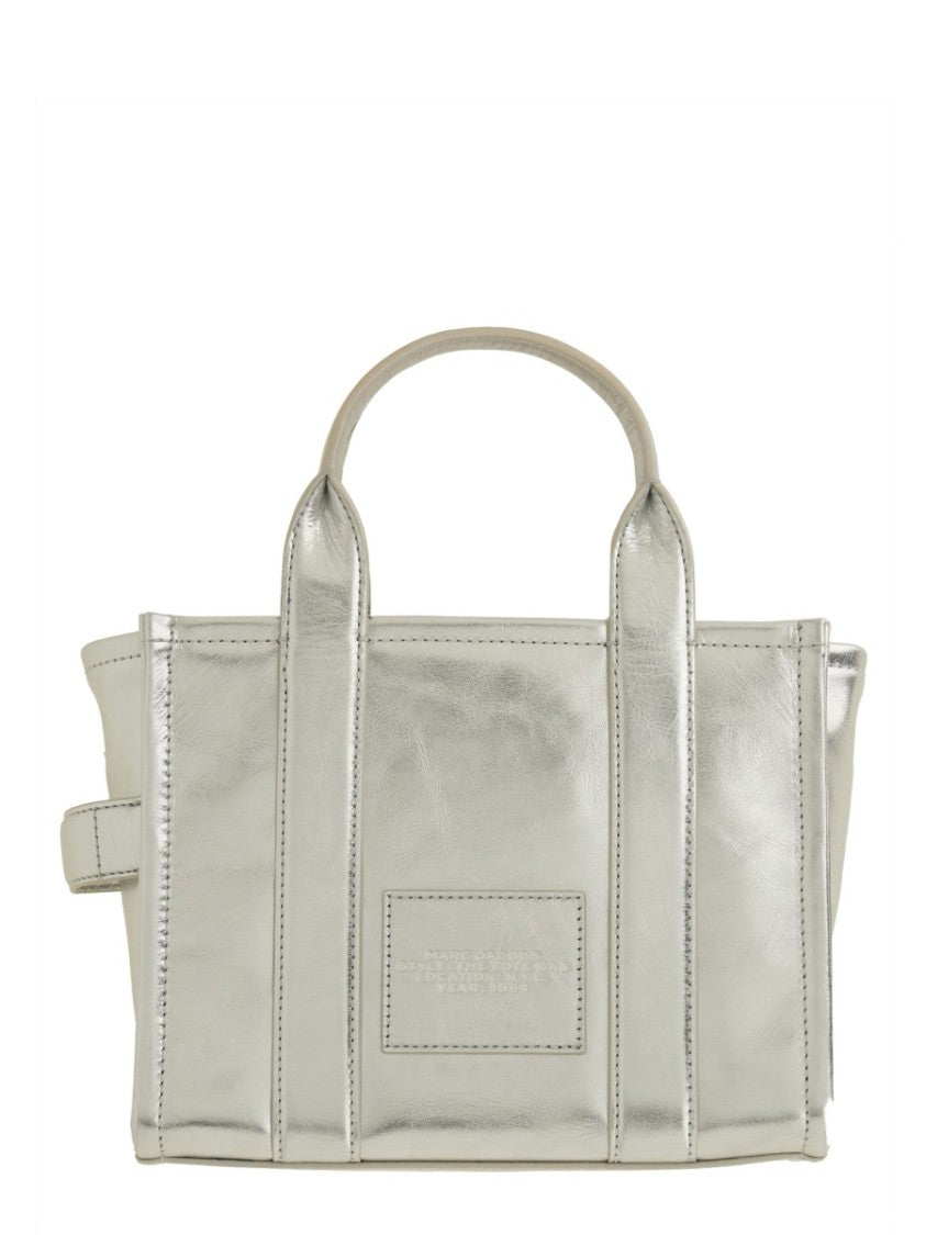 Marc Jacobs Small Metallic Finish Tote Bag With Embossed Detailing