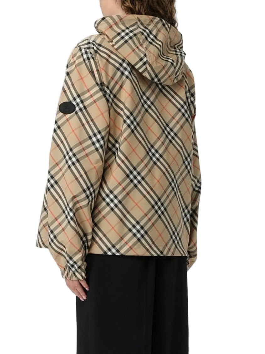 Burberry Lightweight Check-Patterned Windbreaker Jacket