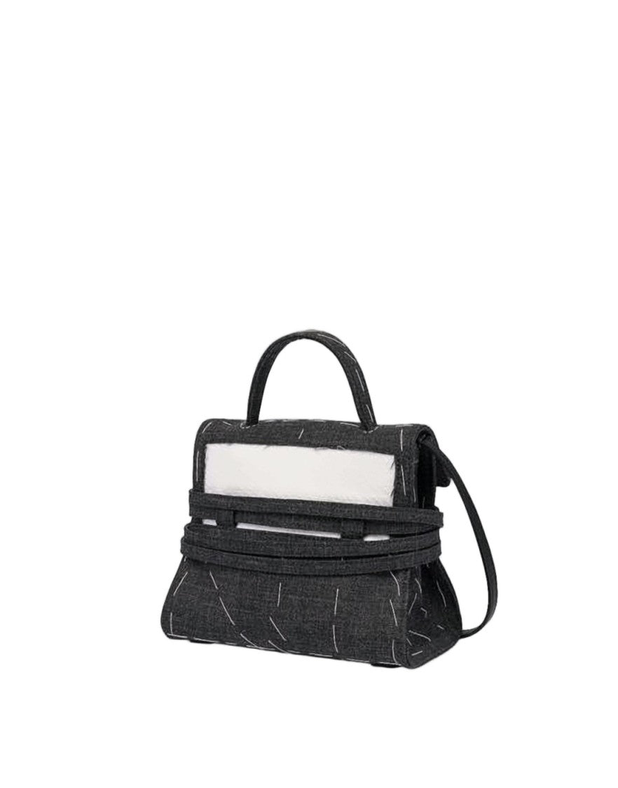 Moschino Textured Black Tote Bag With Gold-Tone Accents