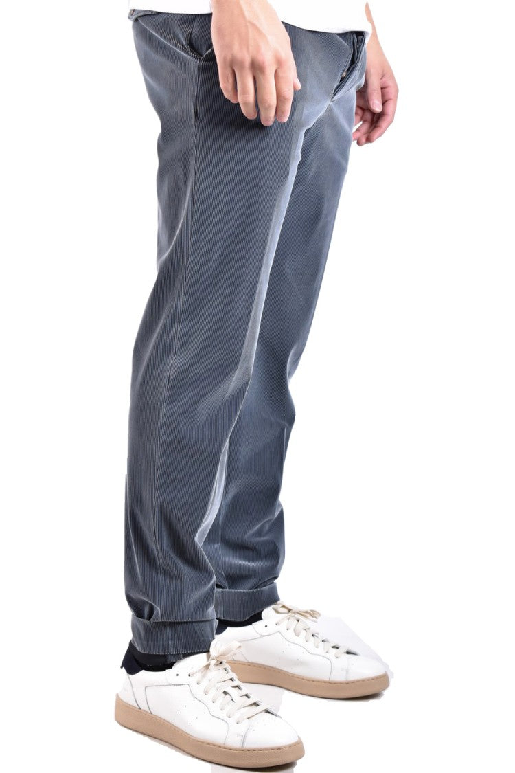 Rrd Tailored Grey Trousers With Subtle Pinstripe Design