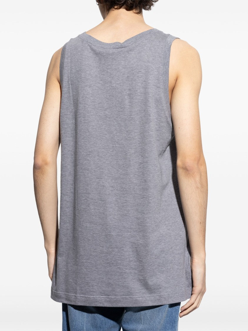 Dolce & Gabbana Relaxed Fit Cotton Jersey Logo Tank