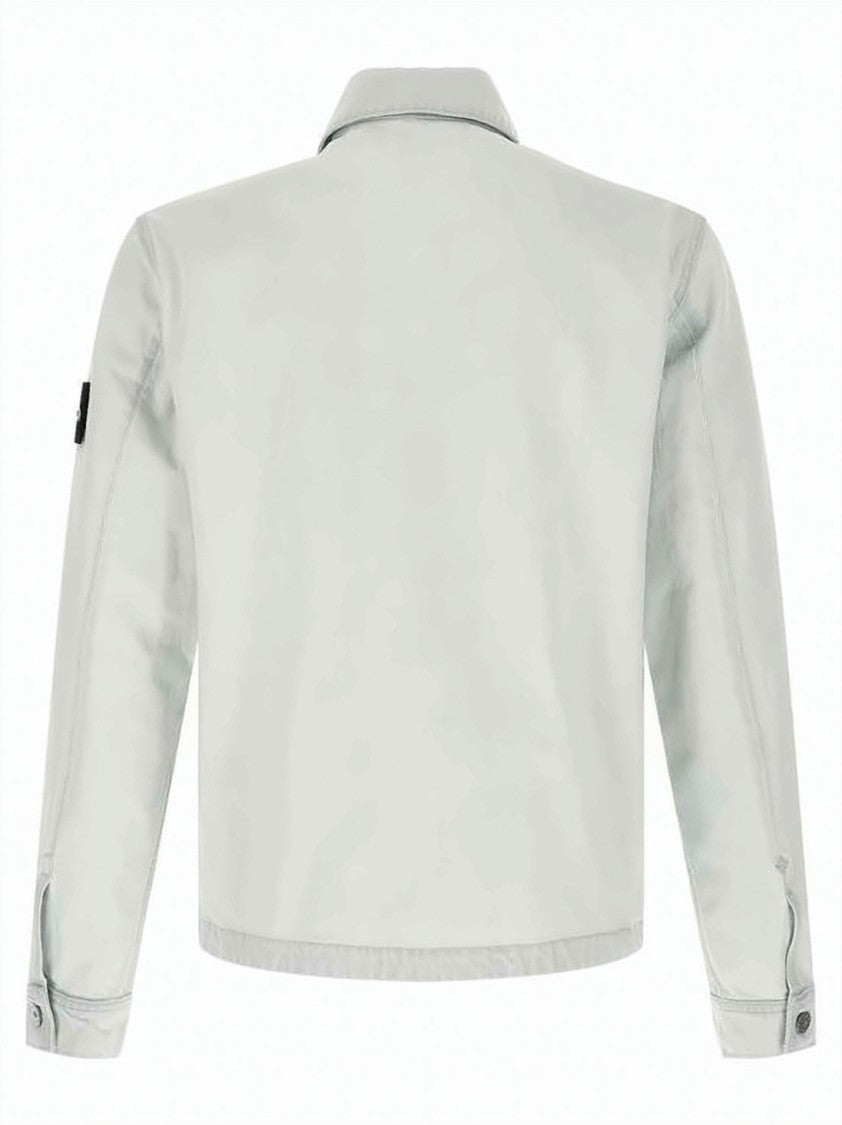 Stone Island Washed White Denim Jacket