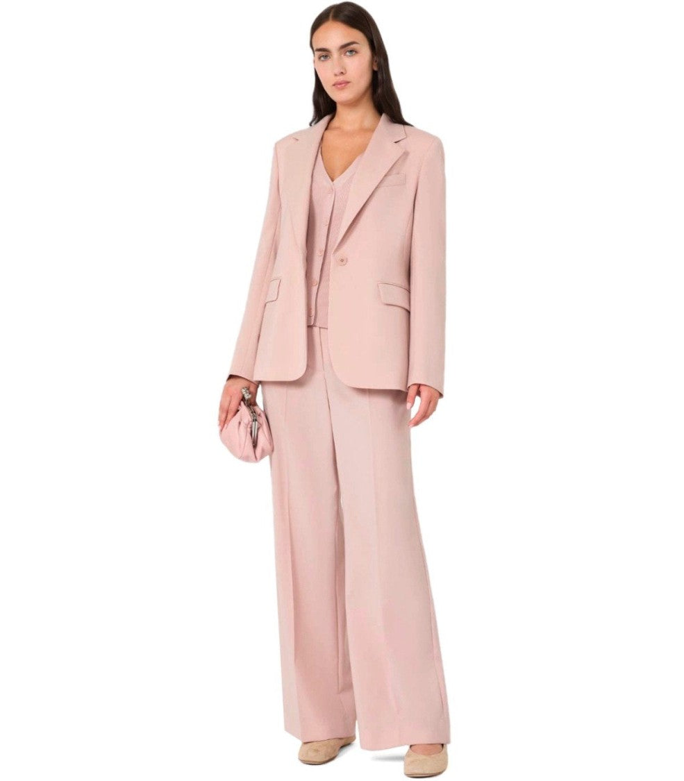 Max Mara Lamine Pink Single-Breasted Blazer