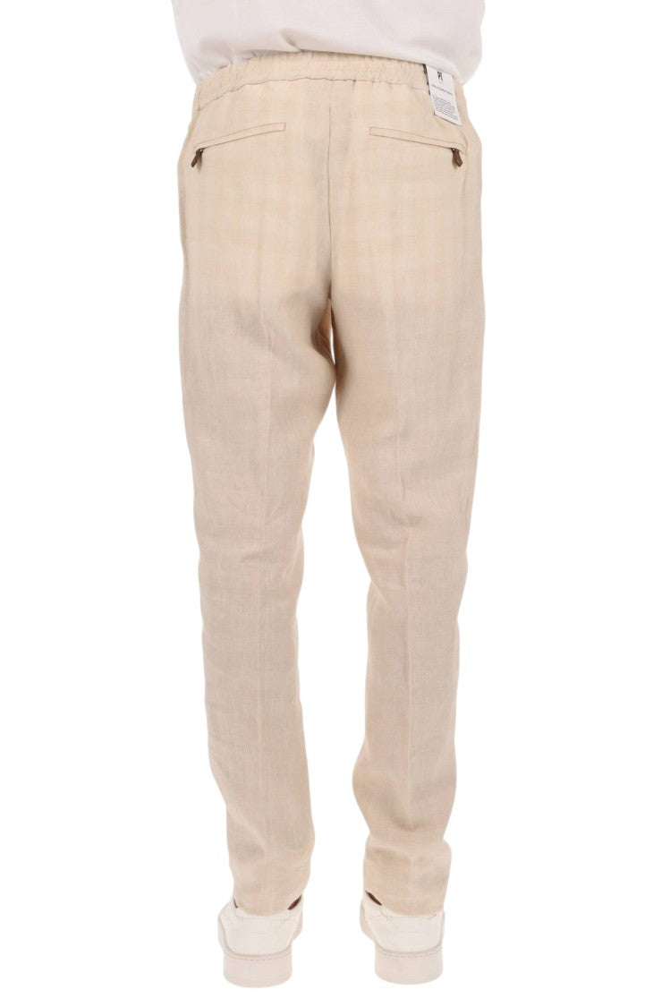 Pt Torino Linen-Silk Blend Slim Fit Jogger With Elegant Detailing