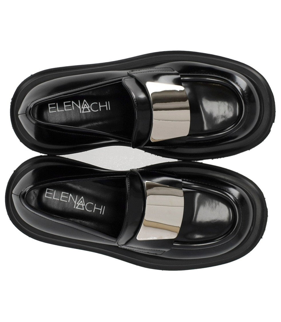 Elena Iachi Brushed Leather Loafers