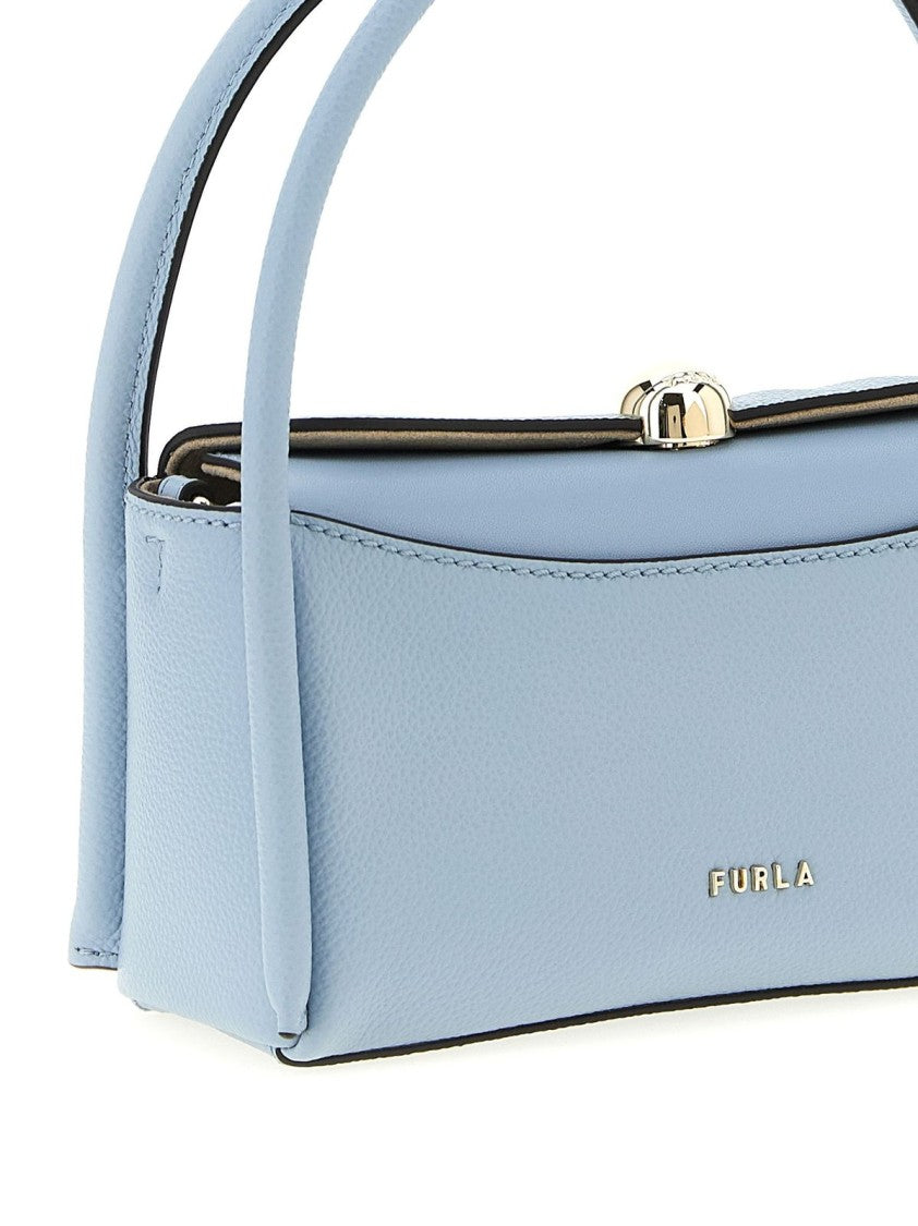 Furla Smooth Leather Handbag With Gold-Tone Clasp