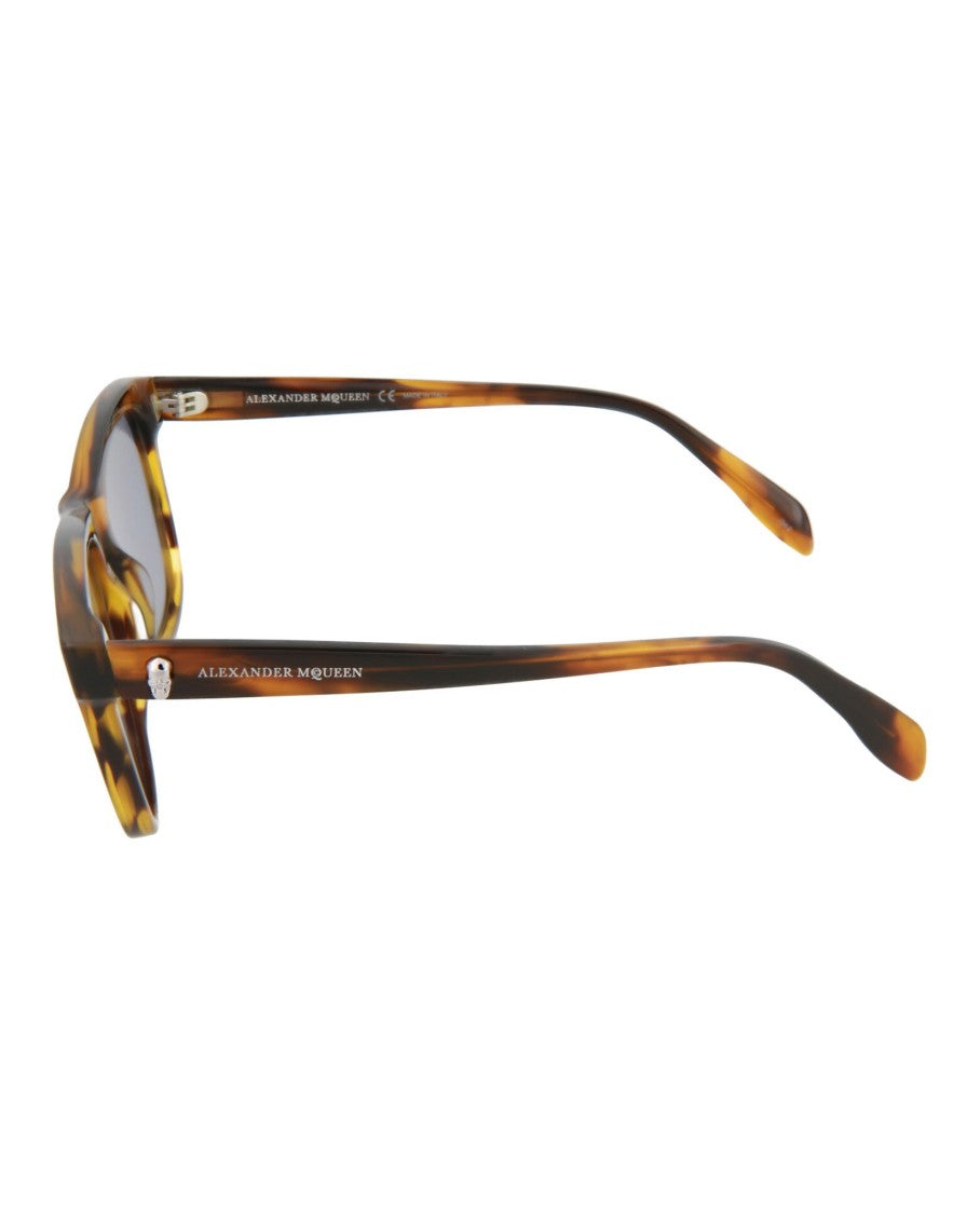 Alexander Mcqueen Square-Frame Acetate Sunglasses With Saddle Nose Bridge