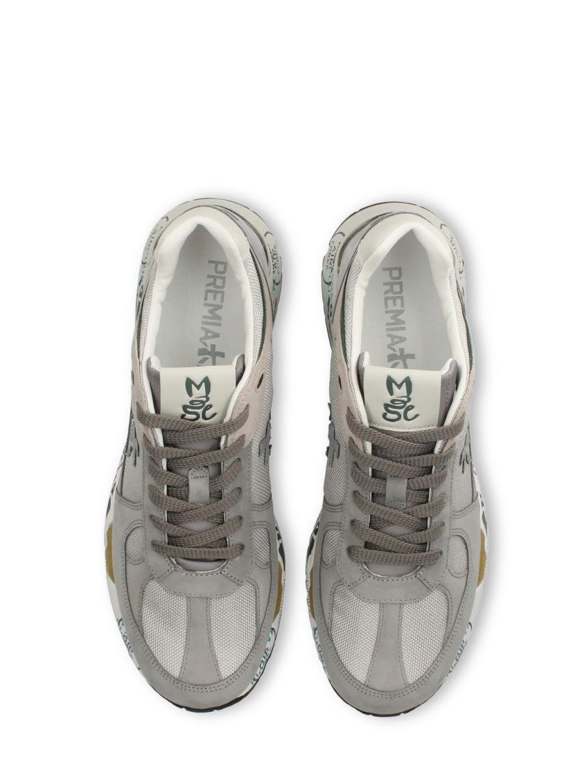 Premiata Low-Profile Sneakers With Artistic Graphic Elements