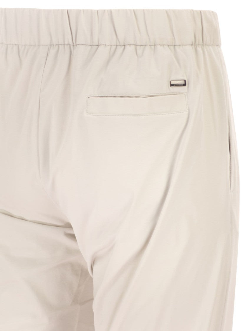 Herno Stretch Techno-Nylon Jogger Trousers With Pleats
