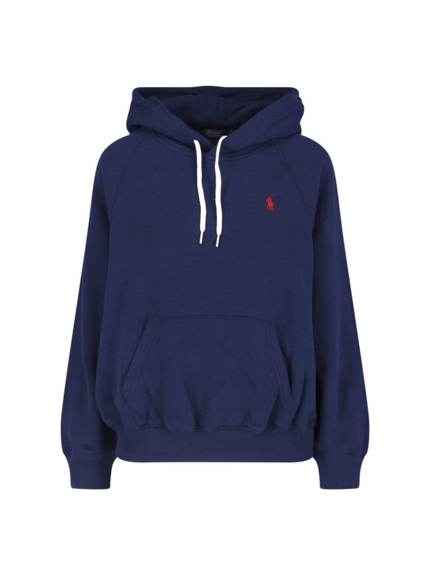 Polo Ralph Lauren Navy Cotton Logo Hoodie