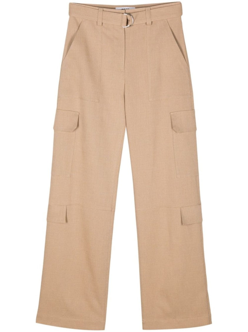 Msgm Sand Beige Tapered Leg Pants