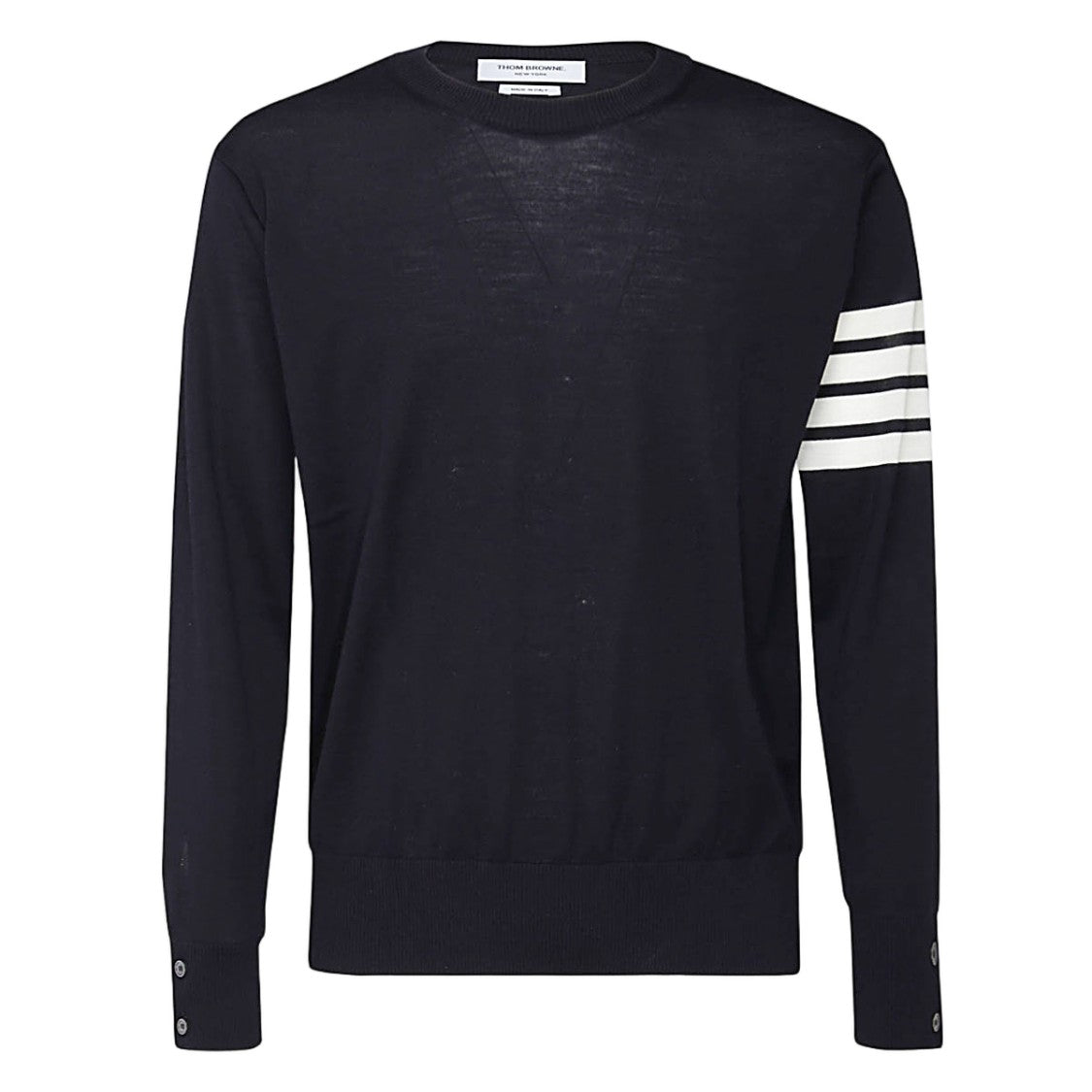 Thom Browne Long-Sleeve Sweater With Striped Detail