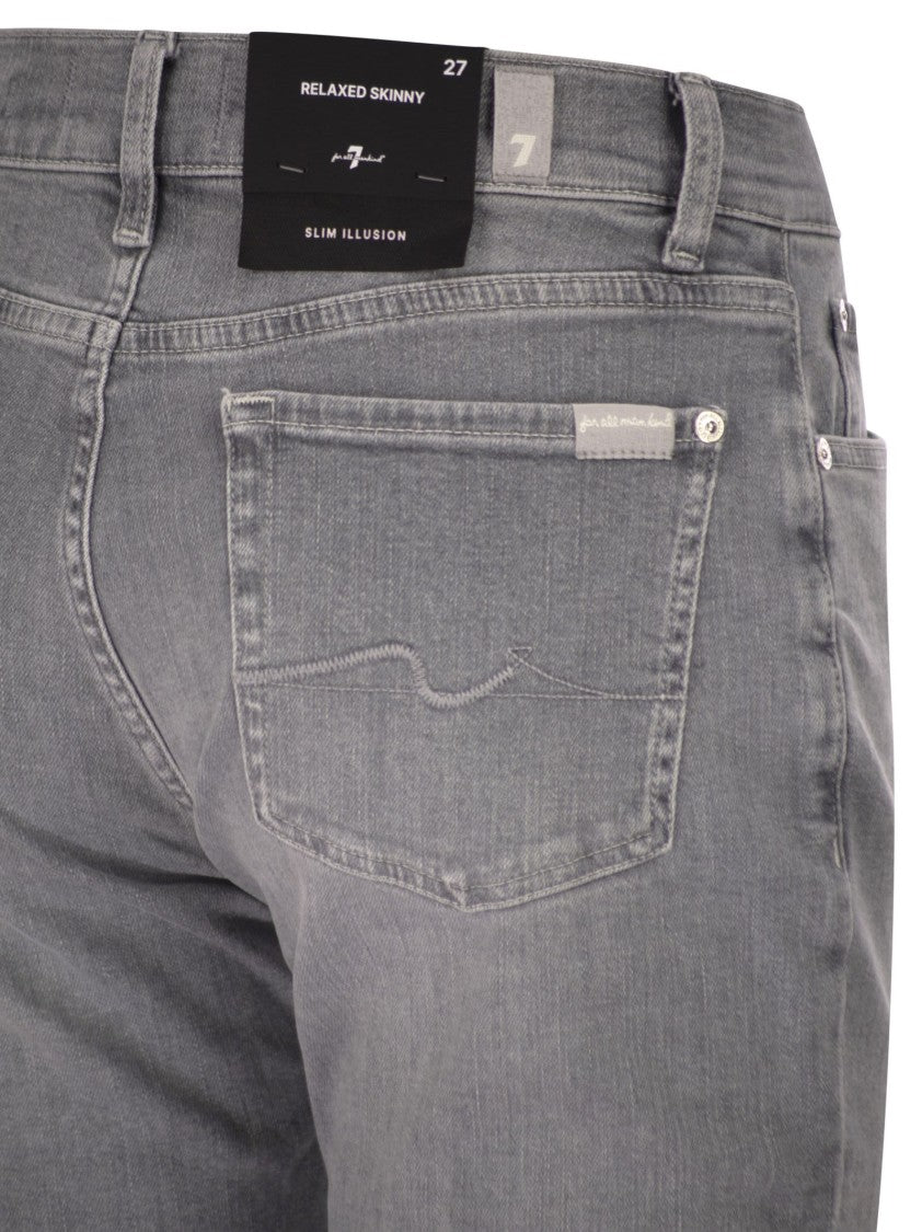 7 For All Mankind Relaxed Skinny - Medium Waist Boyfriend Jeans