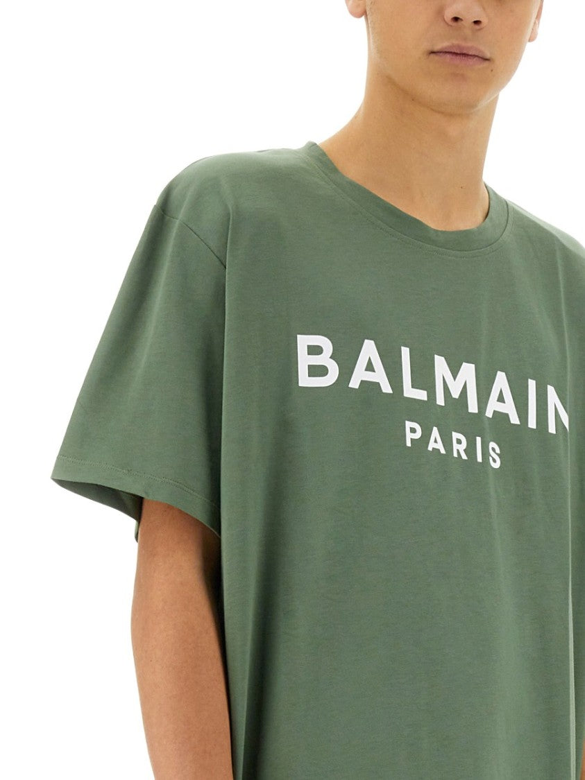 Balmain Relaxed Fit T-Shirt With Bold Logo Print
