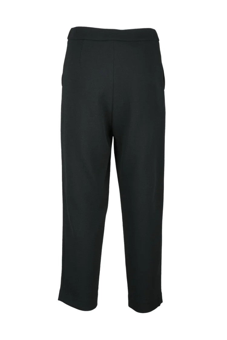 Edward Achour Capri Wool Trousers - Black