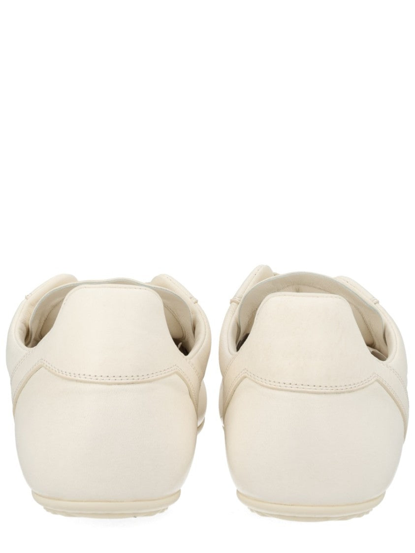 Rick Owens Minimal Low-Profile Tonal Laces Lambskin Sneakers