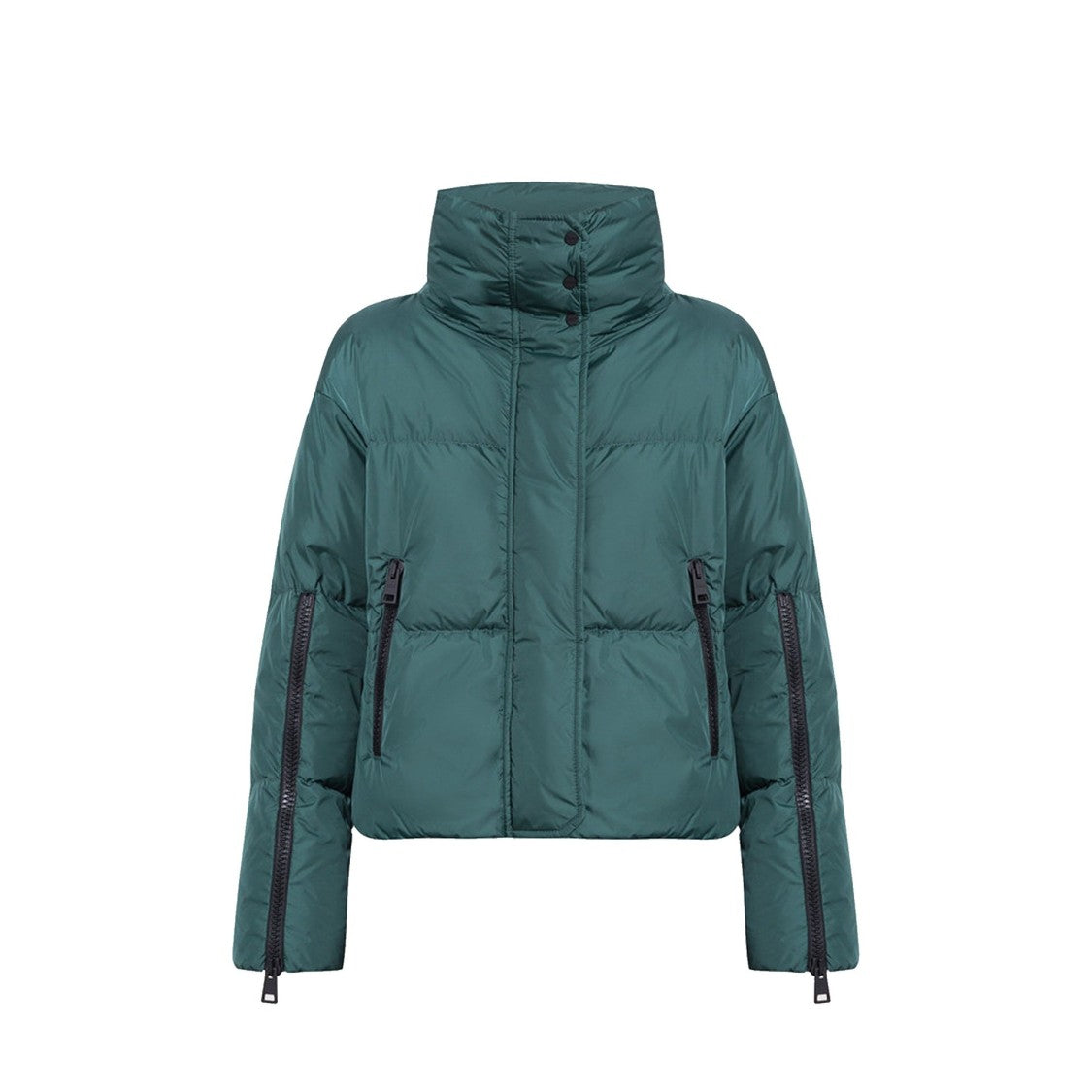 Herno Cropped Down Jacket With Padded Collar