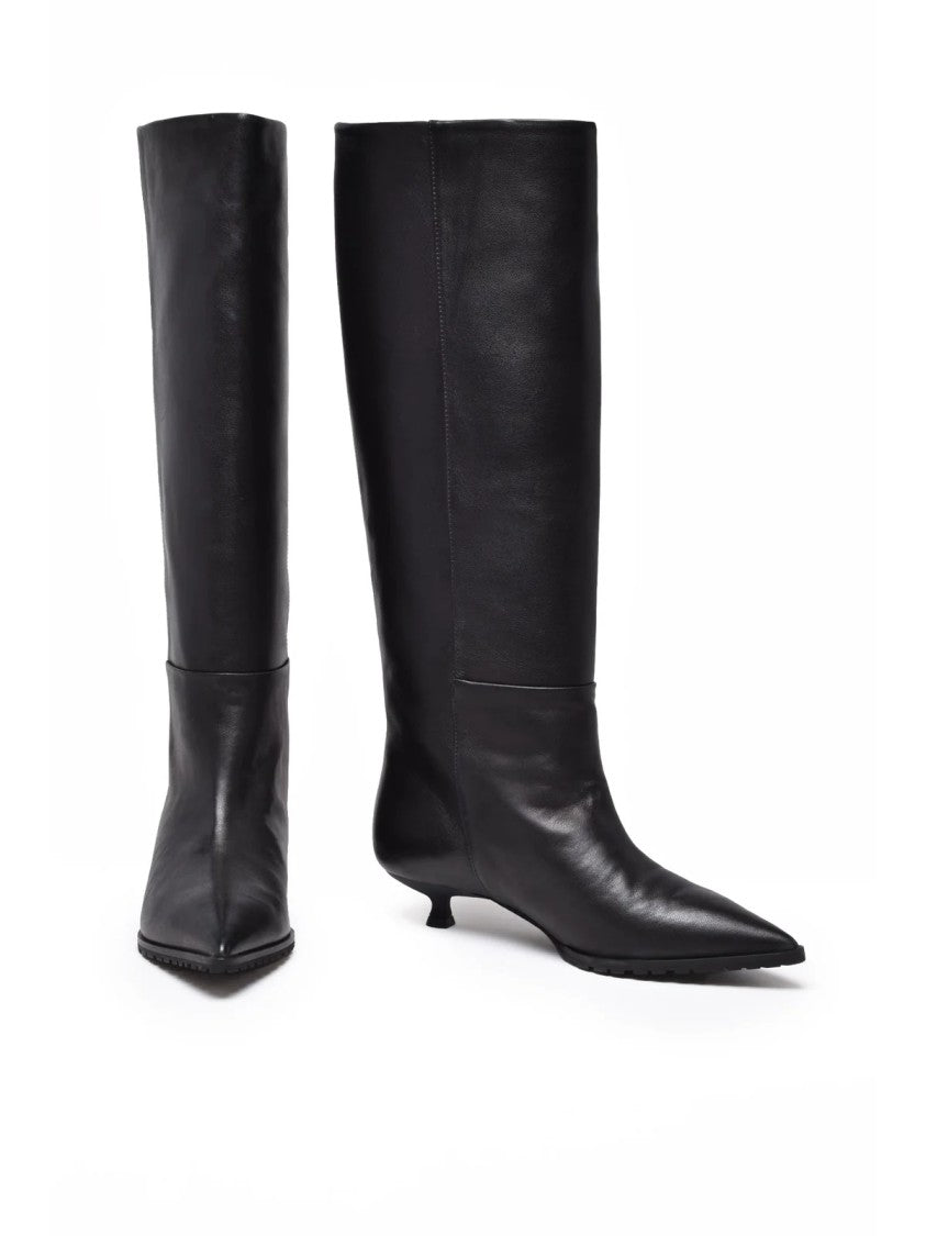 Fratelli Russo Black Leather Boots