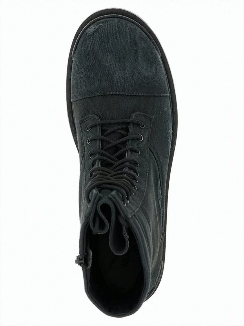 Balenciaga Rugged High-Top Boots With Distressed Finish
