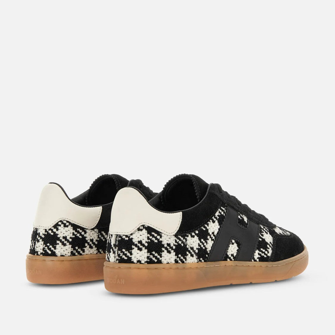 Hogan Houndstooth Suede Low-Top Sneakers
