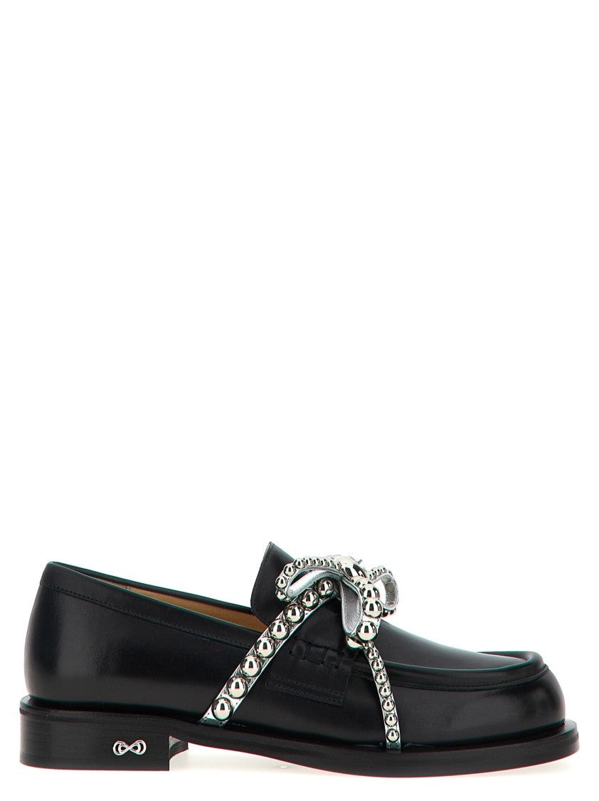 Mach & Mach Crystal Studs' Loafers