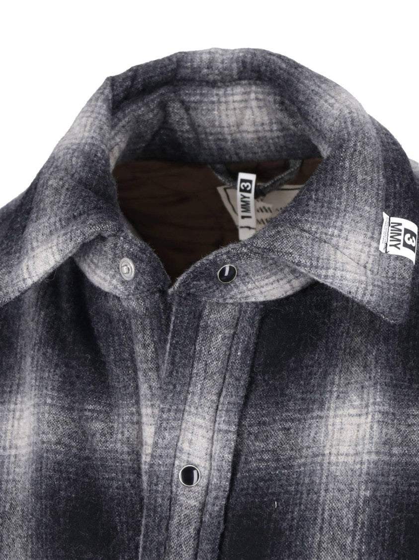 Maison Mihara Yasuhiro Black Checked Wool Shirt