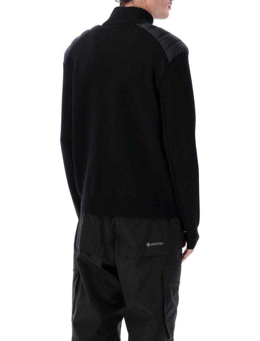 Moncler Grenoble Padded Wool Zip-Up Cardigan