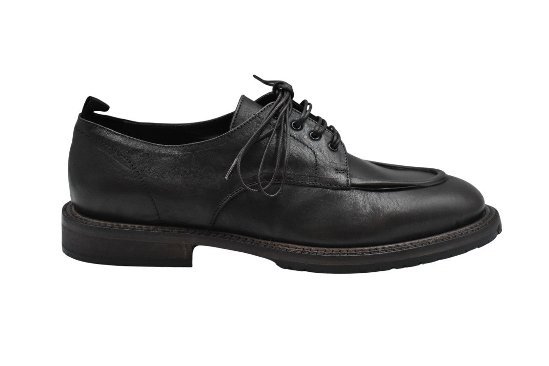 Ernesto Dolani Polished Black Leather Low-Top Shoes