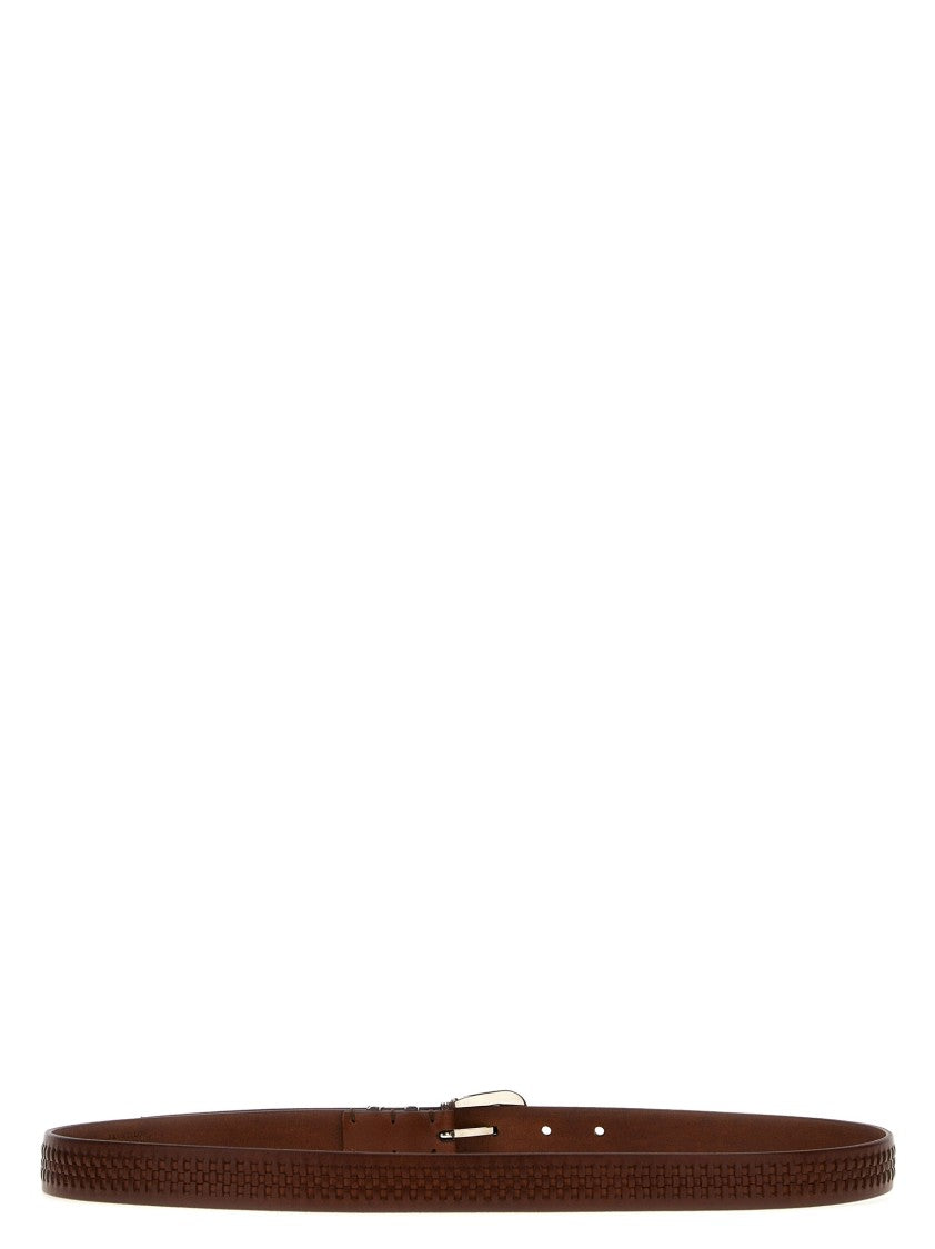 Brunello Cucinelli Textured Leather Belt