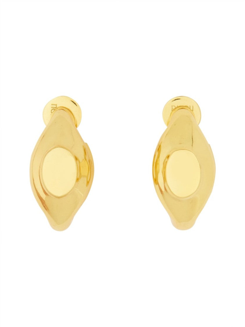 Patou Sculptural Gold Signet Earrings